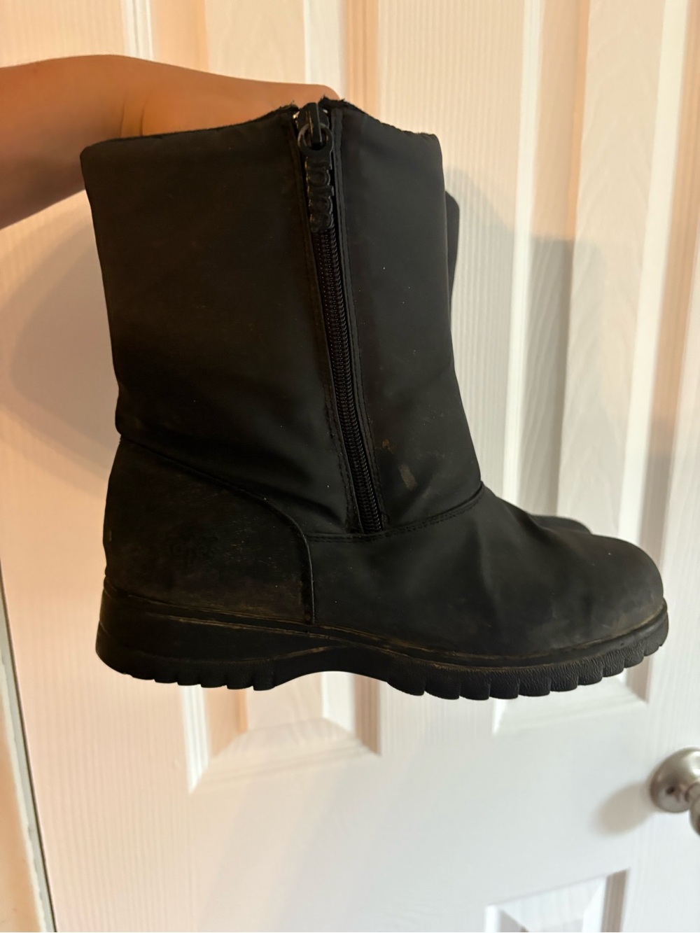 totes Black womens Side-Zip Winter Rain Boots